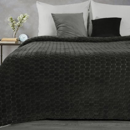FLANELOVÁ DEKA ZOE1 150X200 CM GRAFITOVÁ