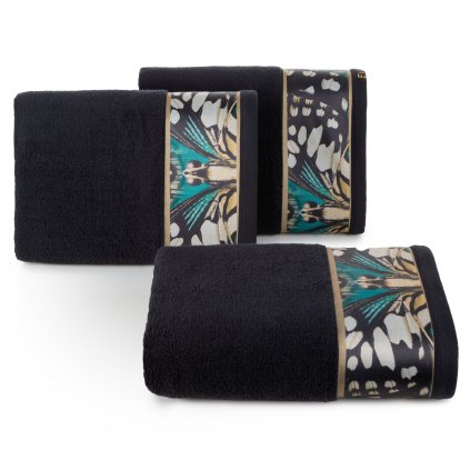 FROTÉ RUČNÍK EVA MINGE15 70X140 CM ČERNÁ