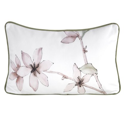 DEKORAČNÍ POLŠTÁŘ PREMIUM BIANCA 45X30 CM KVĚTY