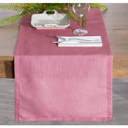 BĚHOUN NA STŮL SUMMER6 40X140 CM TMAVĚROUŽOVÝ