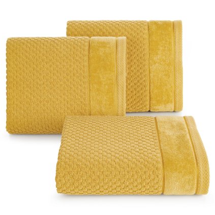 BAVLNĚNÝ RUČNÍK FRIDA 50X90 CM HOŘČICOVÁ