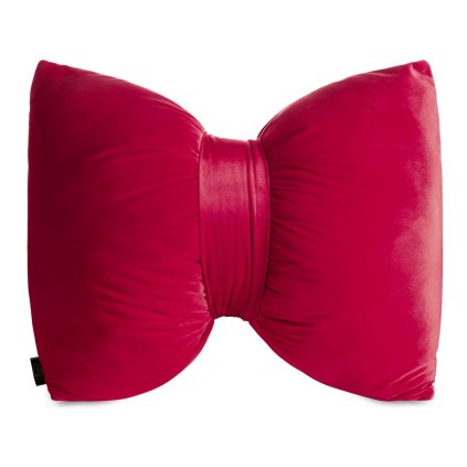 DEKORAČNÍ POLŠTÁŘ KOKARDA 45X55 CM BORDOVÁ