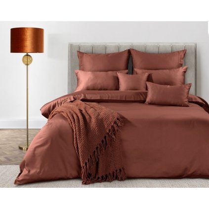 MAKOSATENOVÉ POVLEČENÍ EVA MINGE ELEGANT1I 200X220 CM, 2 KS 70X80 CM MARSALA