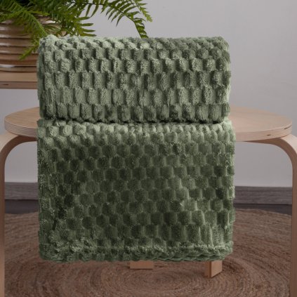 DEKA Z MIKROFLANELU CINDY6 200X220 CM OLIVOVÁ