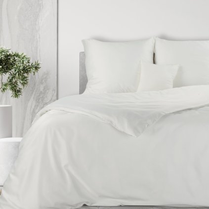 BAVLNĚNÉ POVLEČENÍ HARMONY 160X200 CM, 2KS 70X80 CM BÍLÉ