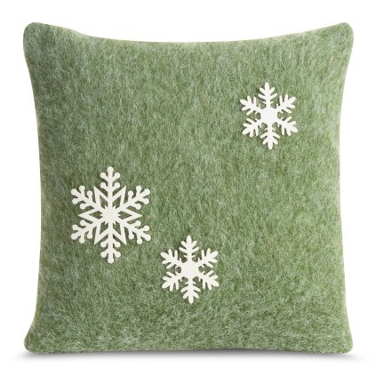 VÁNOČNÍ DEKORAČNÍ POVLAK NA POLŠTÁŘ SNOWFLAKE4 40X40 CM VZOROVANÁ