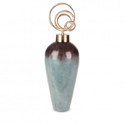 DEKORAČNÍ SKLENĚNÁ FIGURKA ABRIL (01) (FI) 23 X64 CM VÍCEBAREVNÁ