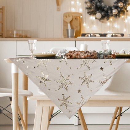 VÁNOČNÍ UBRUS ELEGANCE6 85X85 CM VZOROVANÝ