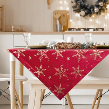 VÁNOČNÍ UBRUS ELEGANCE2 85X85 CM VZOROVANÝ