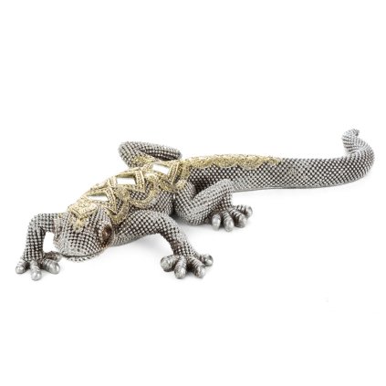 DEKORAČNÍ SOŠKA GATOS 25X11X5 CM STŘÍBRNÁ