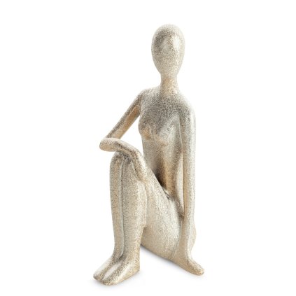 DEKORAČNÍ SOŠKA LADY 11X10X21 CM ŠAMPAŇSKÁ