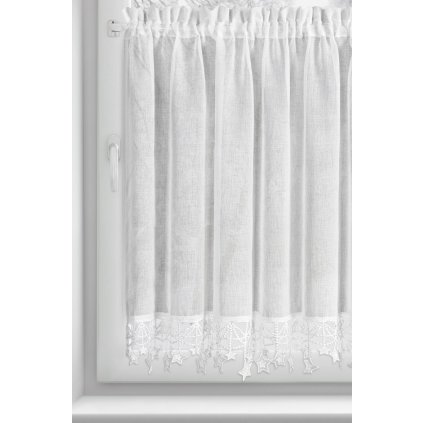 KRÁTKÁ VÁNOČNÍ ZÁCLONA NA PÁSCE XMAS 90X150 CM HVĚZDY