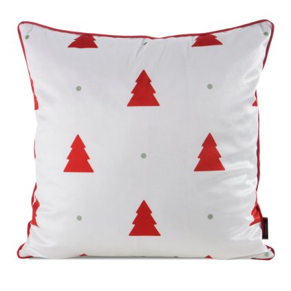 VÁNOČNÍ DEKORAČNÍ POVLAK NA POLŠTÁŘ TREE 45X45 CM VZOROVANÁ