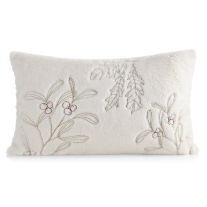 VÁNOČNÍ DEKORAČNÍ POVLAK NA POLŠTÁŘ HOLLY 30X50 CM VZOROVANÁ