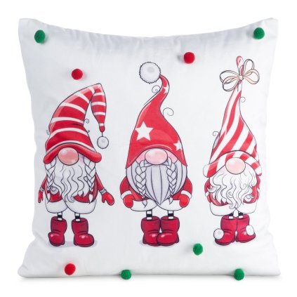 VÁNOČNÍ DEKORAČNÍ POVLAK NA POLŠTÁŘ GOBLIN 45X45 CM VZOROVANÁ