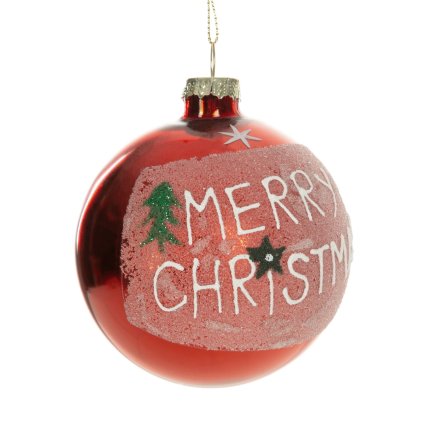 SKLENĚNÁ VÁNOČNÍ BANKA NA STROMEK SADA 4 KS (FI) 8 CM VZOROVANÁ