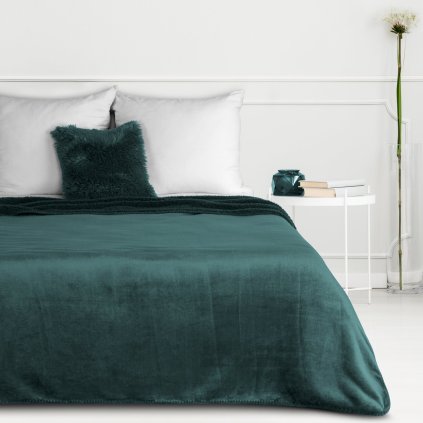 BUKLÉ DEKA TEDY 150X200 CM TMAVĚZELENÁ