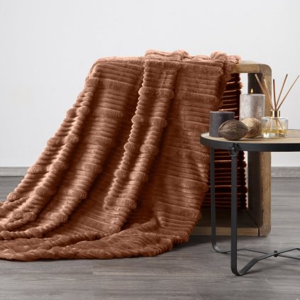 FLANELOVÁ DEKA NINA 150X200 CM CIHLOVÁ