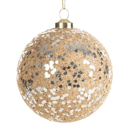 VÁNOČNÍ BANKA NA STROMEK SADA 6 KS (FI) 8 CM VZOROVANÁ