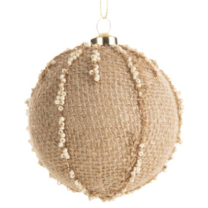 VÁNOČNÍ BANKA NA STROMEK SADA 6 KS (FI) 8 CM VZOROVANÁ