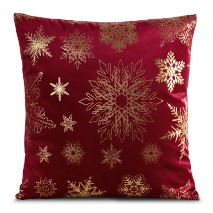 VÁNOČNÍ DEKORAČNÍ POVLAK NA POLŠTÁŘ JOY4 45X45 CM VZOROVANÁ