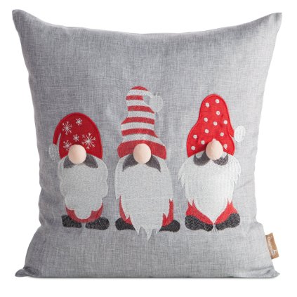 VÁNOČNÍ DEKORAČNÍ POVLAK NA POLŠTÁŘ GOBLIN 45X45 CM VZOROVANÁ