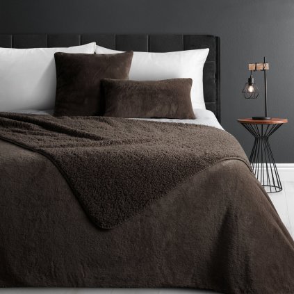 PŘEHOZ NA POSTEL NINA 170X210 CM TMAVĚHNĚDÝ