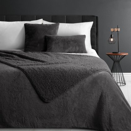 PŘEHOZ NA POSTEL NINA 220X240 CM ŠEDÝ