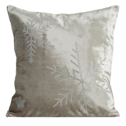 VÁNOČNÍ DEKORAČNÍ POVLAK NA POLŠTÁŘ ROYAL1 45X45 CM BÉŽOVÁ