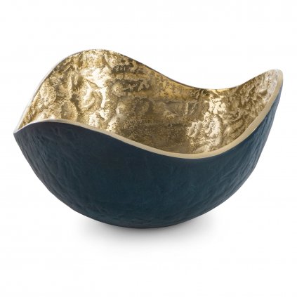 DEKORAČNÍ MISKA PEDRO3 (08) 25X25X13 CM TMAVĚMODRÁ