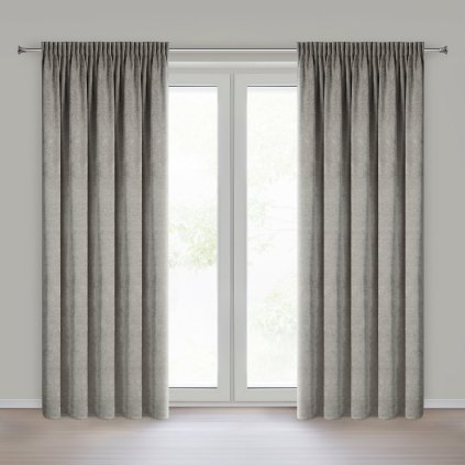 ZATEMŇOVACÍ ZÁVĚS NA PÁSCE NESKA 140X270 CM BÉŽOVÁ