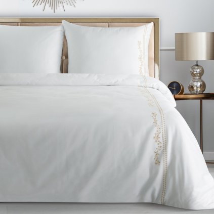 MAKOSATENOVÉ POVLEČENÍ REINA53 160X200 CM, 2 KS 70X80 CM BÍLÉ