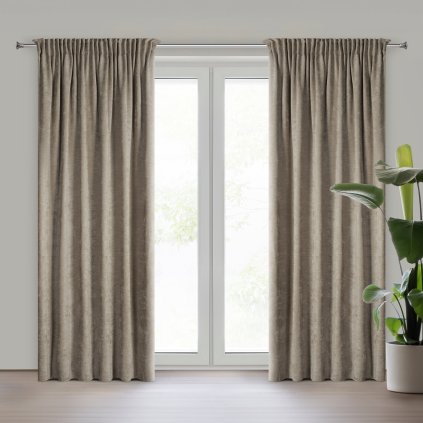 ZÁVĚS NA PÁSCE VANĚ 140X270 CM BÉŽOVÁ