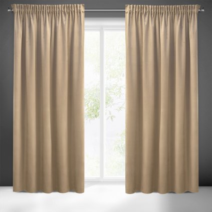 ZATEMŇOVACÍ ZÁVĚS NA PÁSCE PIERRE CARDIN SIBEL 140X235 CM CAPPUCCINO