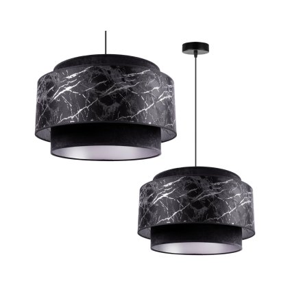 lampa sufitowa wiszaca zyrandol z nowoczesnym duzym abazurem werona e27