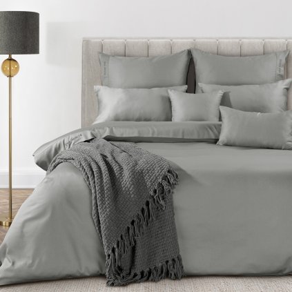 MAKOSATENOVÉ POVLEČENÍ EVA MINGE ELEGANT1C 160X200 CM, 2 KS 70X80 CM ŠEDÉ