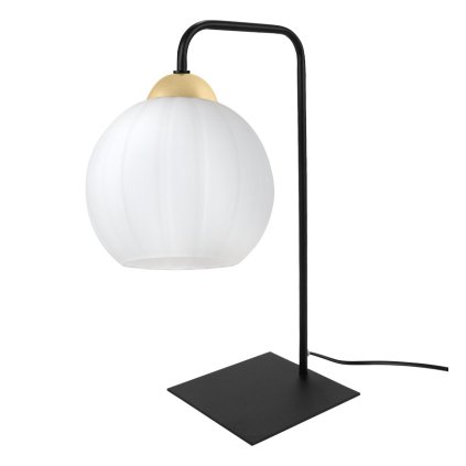lampa stolowa lampka nocna klosz costa bialy szklany kula do sypialni salonu biura