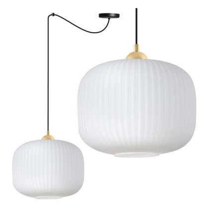 lampa wiszaca sufitowa zyrandol riffle czarny pajak loft do lazienki kuchni bialy szklany walec