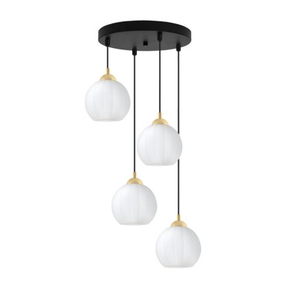 lampa wiszaca sufitowa zyrandol costa szklany kula nad stol i wyspe e27 czarna listwa