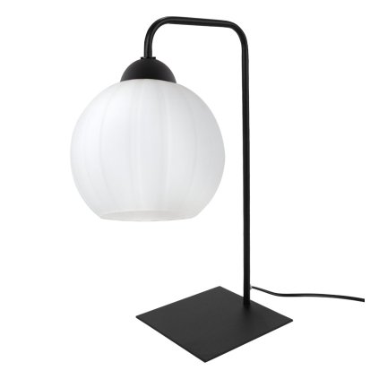 lampa stolowa lampka nocna klosz costa szklany nowoczesny kula ryflowana glamour