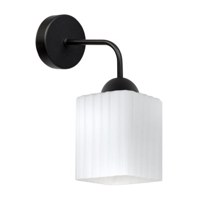 lampa kinkiet scienny riffle bialy szklany do jadalni kuchni salonu lazienki nowoczesny