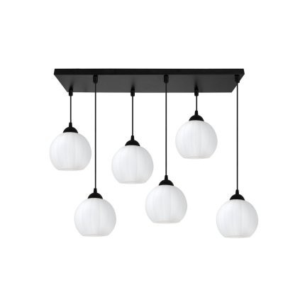 lampa wiszaca sufitowa zyrandol costa szklany biala kula do salonu kuchni jadalni