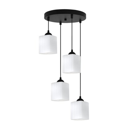 lampa wiszaca sufitowa zyrandol riffle szklany nowoczesny glamour nad stol i wyspe e27