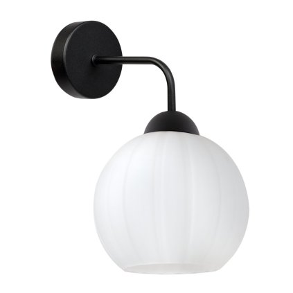 lampa kinkiet scienny costa bialy szklany nowoczesny kula do salonu sypialni glamour e27