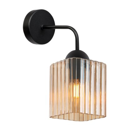 lampa kinkiet scienny topazowy riffle szklany ryflowany do salonu sypialni glamour e27