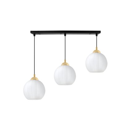 lampa wiszaca sufitowa zyrandol potrojny costa szklany kula do salonu kuchni glamour