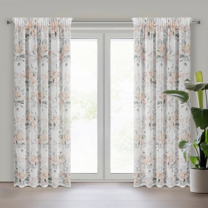 ZÁVĚS NA PÁSCE ELLIE 140X270 CM KVĚTY