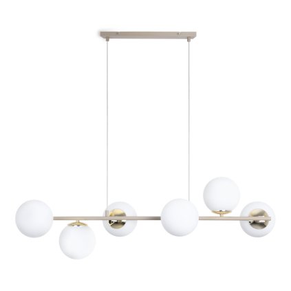 lampa wiszaca siena sufitowa czarna listwa do kuchni i salonu szklane przezroczyste kule 6xe14