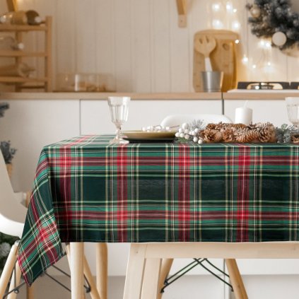 VÁNOČNÍ UBRUS AURORA 145X220 CM VZOROVANÝ