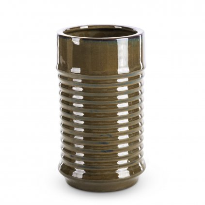 DEKORAČNÍ VÁZA SAMI (FI) 12X20 CM HNĚDÁ